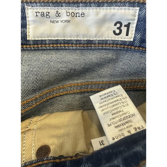Rag & Bone Casey High Rise Flared Leg Jeans in Pebbles Wash Women's Size 31 - Picture 5 of 10